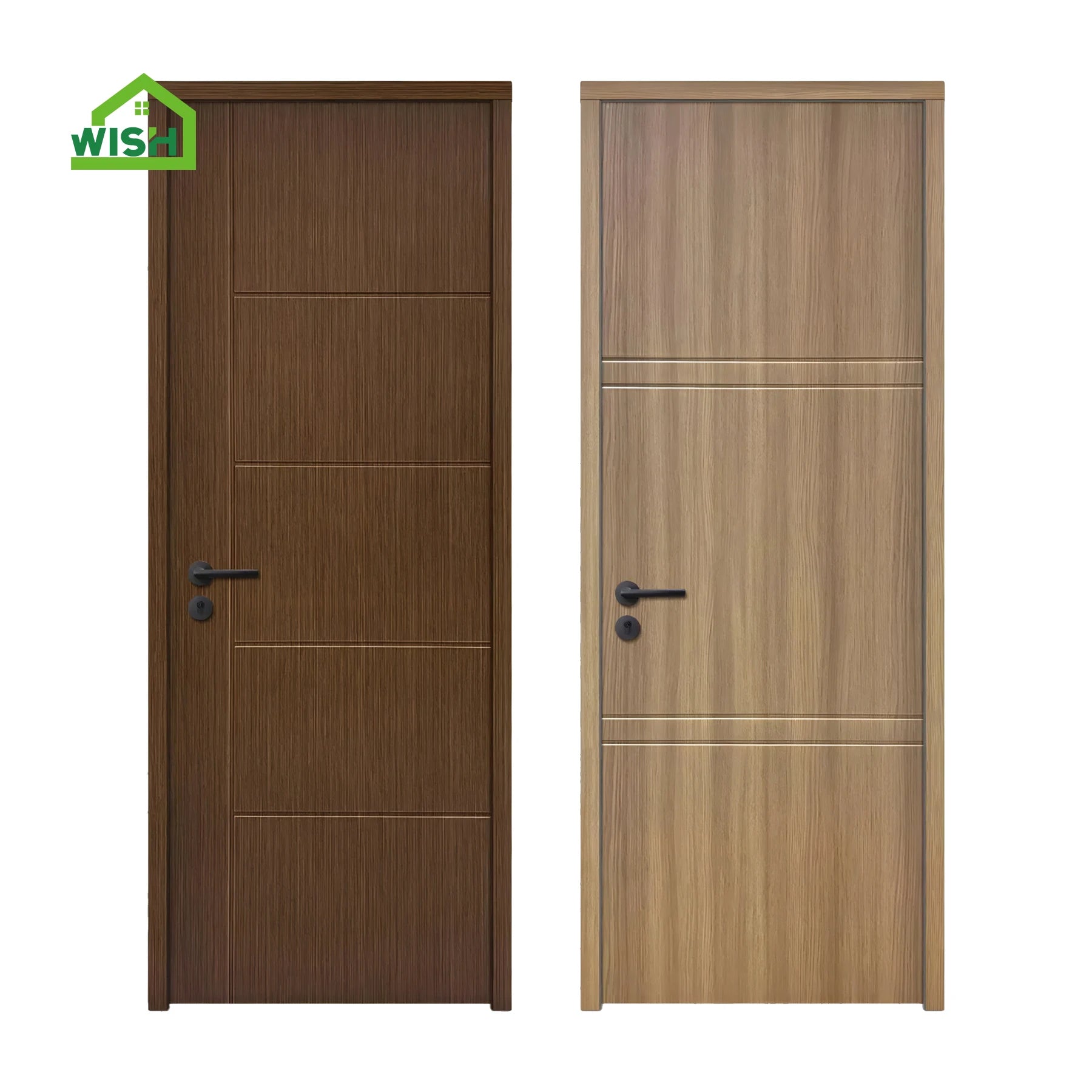 Modern Interior Bedroom Timber Door Composite Frame Finished Sound Insulation for Hotel Use-Competitive Price Project Door