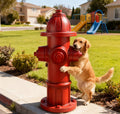 Red Fire Hydrant Resin Hand-painted Artistic Christmas Fashion Decorative Piece Practical Decoration Suitable Outdoor Use