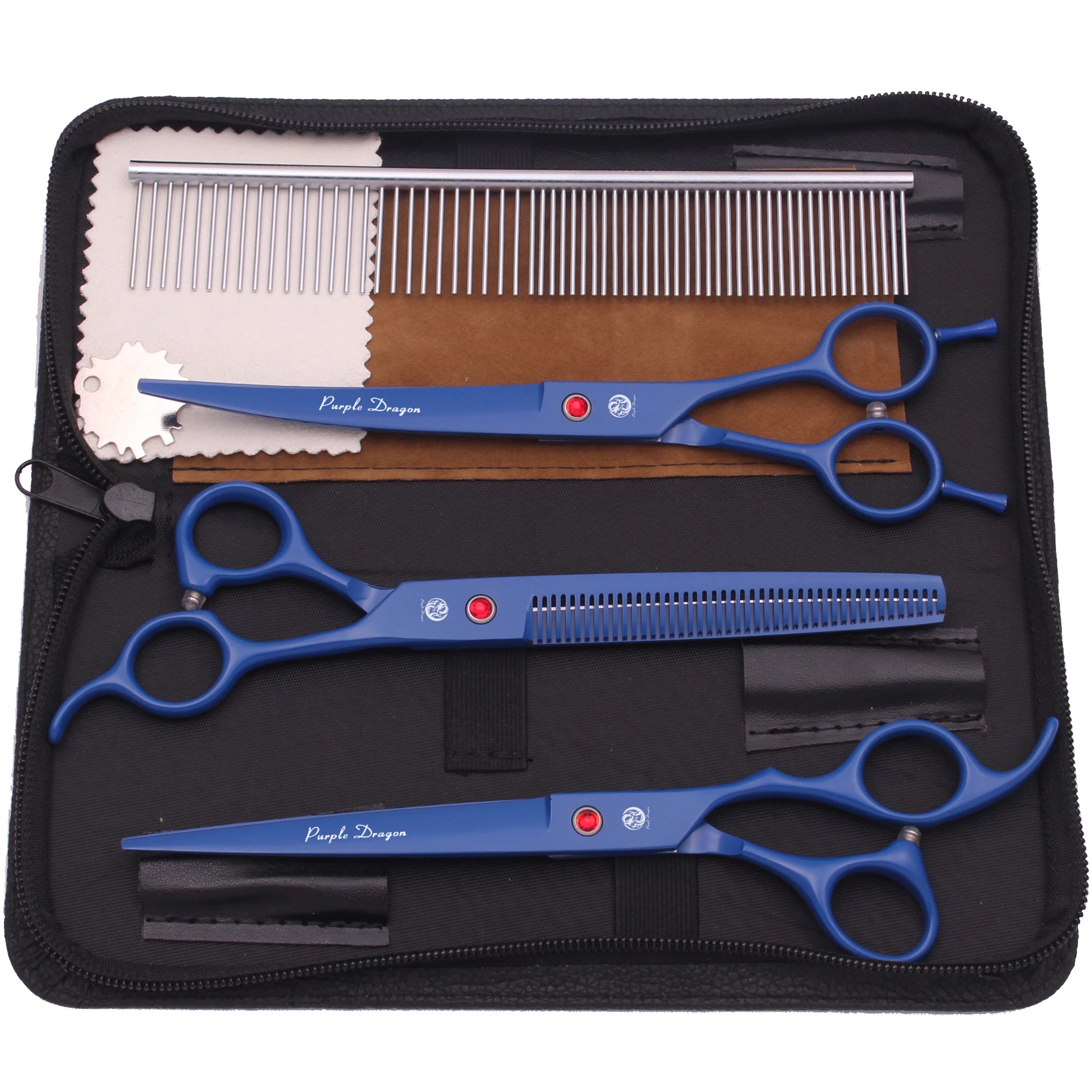 JP Stainless Steel Dog Grooming Scissors 7.5\" Pet Thinning Hairdressing Curved Scissors Model Z3088