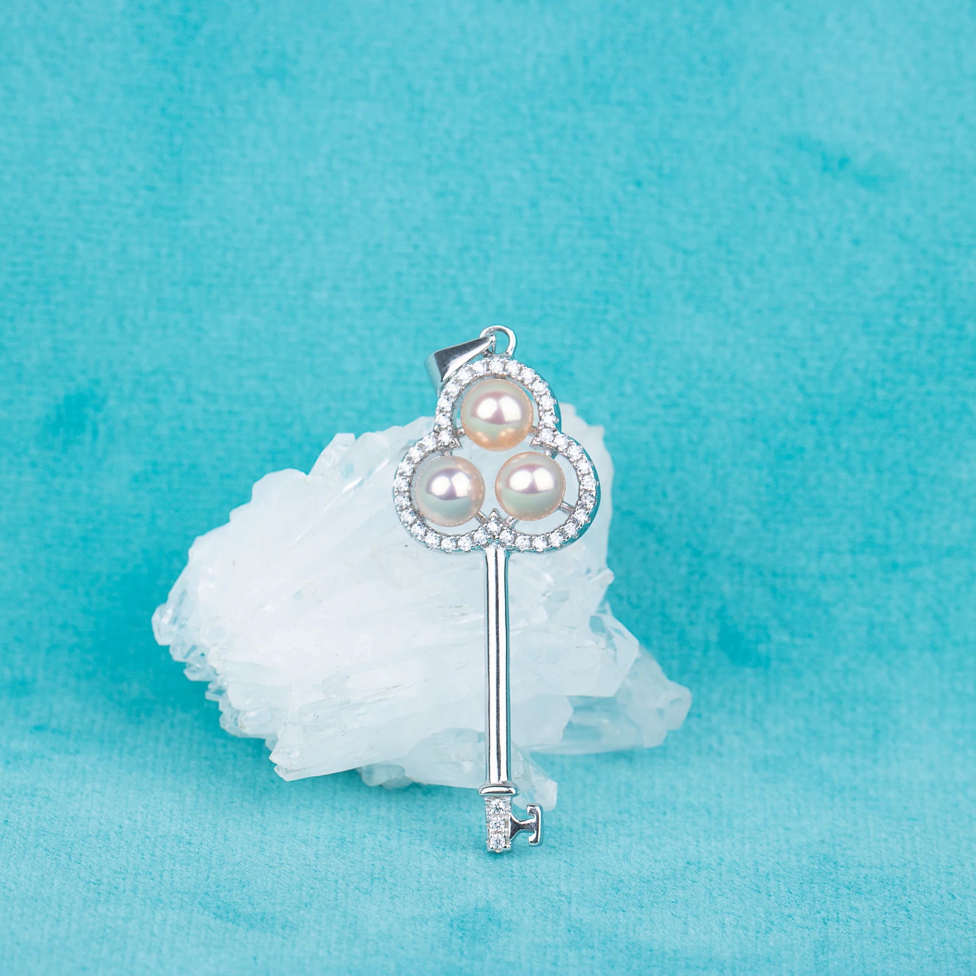 P030540 DIY 7-8mm Natural Freshwater Pearl Pendant Accessory 925 Sterling Silver Engagement Jewelry Necklace for Women