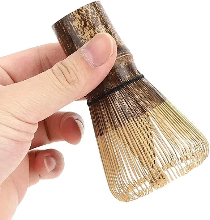 Chinese Handmade Black Bamboo Tea Whisk Bamboo Matcha Tea Whisk Matcha Whisk Set