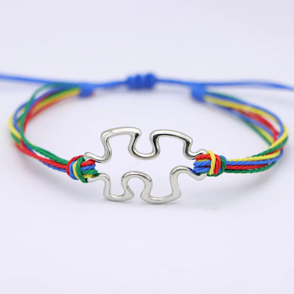Autism Awareness Bracelet Puzzle Piece Charm Bracelet