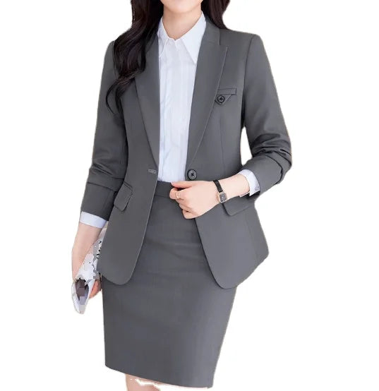 S-4XL Occupational Work Suit High End Temperament Interview Suit Blazer+pants/Blazer+Skirts