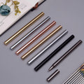 2025 Gift Signature 2025 Design Roller Handmade Copper Brass Pen 2025 Year Vip Client Gifts Champagne Color Square Top Heavy Brass Pen