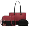 LOVEVOOK Wholesale 2022 3PCS Luxury Designers Woman Purse and Handbags Set PU Leather Shoulder Bags Women's Tote Bags