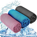 Ready to Ship 30*100cm Pure Color Microfiber Gym Yoga Towel Knitted Technics Soft and Fast Dry Print Cooling Sports Towel