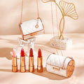 4pcs Luxury Purses Lipstick Box Set Waterproof Long Lasting Organic Vegan Matte Lipstick & Lipgloss Kit with Hydrating Feature
