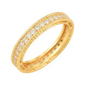 Brass Rhodium Plated Zircon Twist Rope Ring for Women's Trendy Style for Parties and Anniversaries