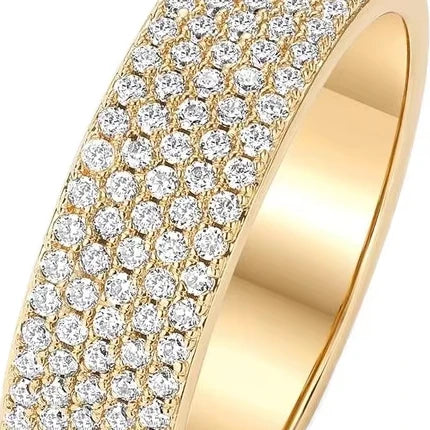 Women's Ring Handmade Classic Style Titanium Steel with Eternal Diamond Inlay Hot Selling Star Non-Fading Inlay