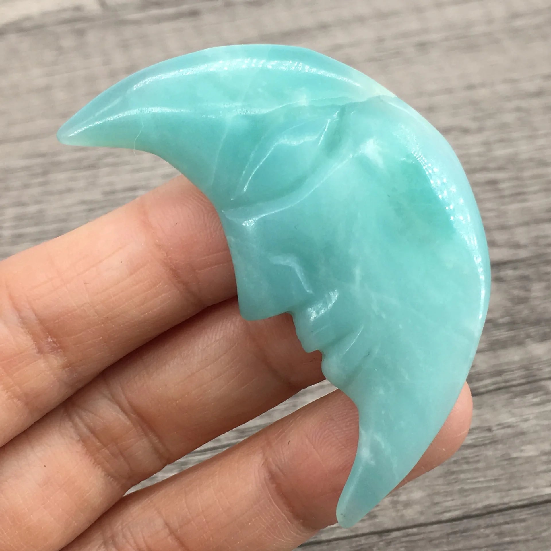 Diy Natural Cherry Blossom Flower Agate Moon Face Crystal Crystals Moon