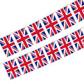 The United Kingdom Bunting String Flag 5.5X8 in for Outdoor and Indoor Decoration (12pcs/Unit)