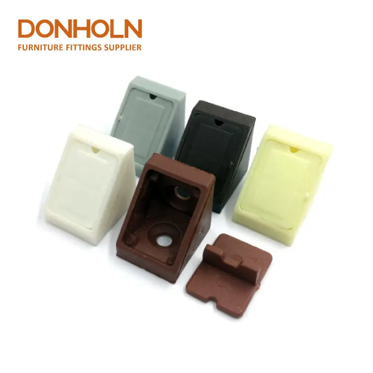 AC6100 Hot Sale Furniture Corner Brackets with Cover Cabinet Shelf Corner Brace Joint Bracket Support