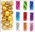 Luxury Decoration Supplies Gold pink Red Glittering Custom Christmas Tree Ball Set Wholesale