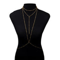 Hot Sale Fashion Golden Silver Double Cross Chain Popular Personality Bead Chain Sexy Body Chain for Women Summer Accessories