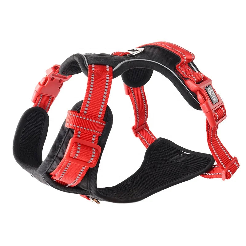 Waterproof Custom Color Walker Dog Vest Sets Nylon Oxford No Pull Reflective Pet Harness for Small Large Big Dog