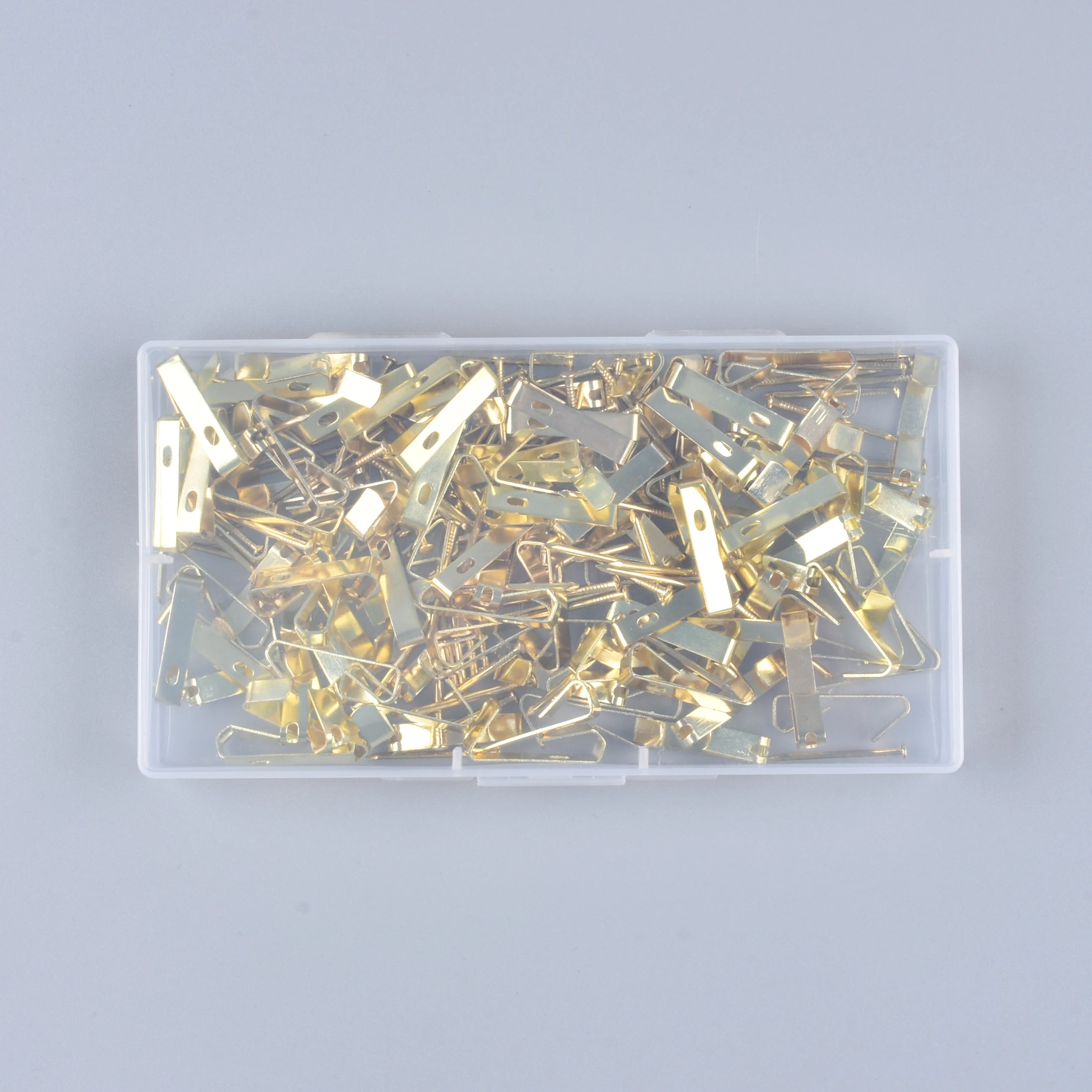 Shanfeng 200 Pcs 30lb Brass Plated Wall Picture Hanging Hook