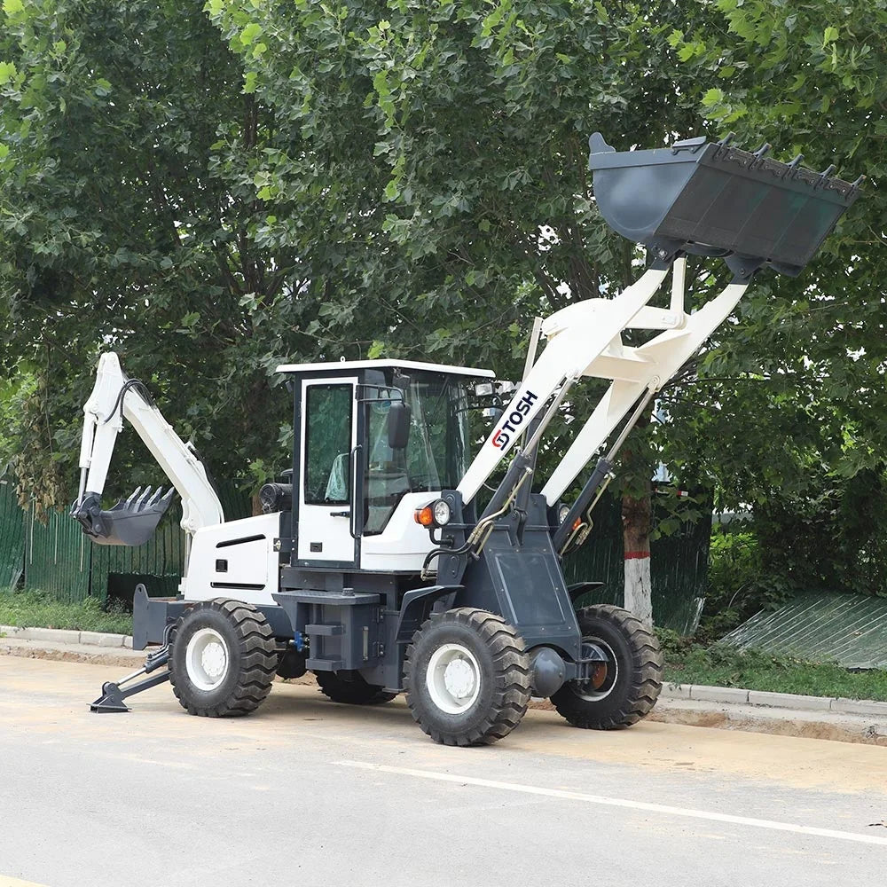 TOSH Purpose 4 Wheel Drive New Backhoe and Loader Good Quality Small Garden Tractor Loader Backhoe
