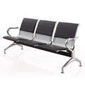 Aluminum Row Chair Public Waiting Bench  Hospital Waiting Chair Casual 3 Seat with Pu Cover