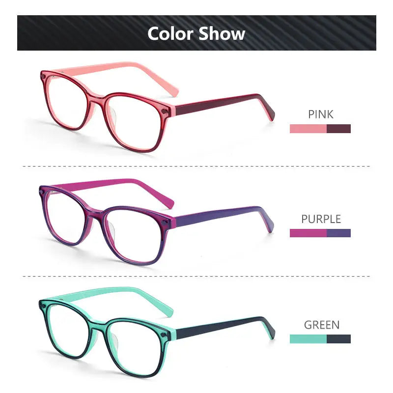 2023  Handmade Acetate Optical Eyeglasses Frames Fashion Eyewear Kids Cute Spectacles for Girls