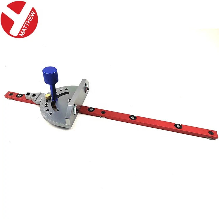 Woodworking Router Table Saw Cutting Guide Aluminum Angle Gauge with Slide Bar