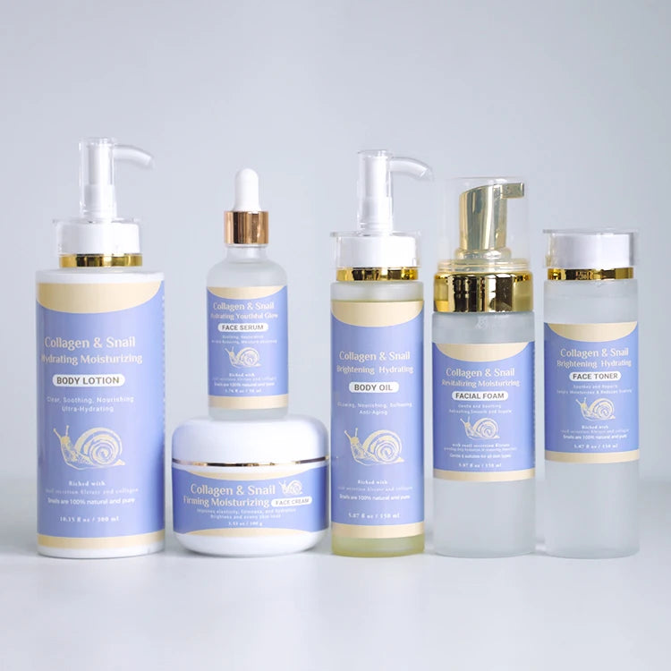 Organic Face Product for Sensitive Skin Acne Treatment Firming Anti-aging Collagen Snail Set