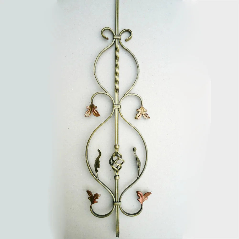 1000x210mm Ornamental Components Elements Iron Stair Balusters for Staircase Railing Parts Handrail Balcony Gate Fence Parts