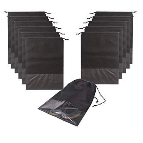 Cheap Travel Shoe Storage Bag Waterproof Non-Woven Portable Organizers Pouch with Drawstring Style Promotional Shoe Bags