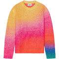 Custom LOGO OEM Men Mohair Sweater Winter Gradient Jacquard Pattern Knitted Jumper Design Pullover Knitwear Custom Knit Sweater