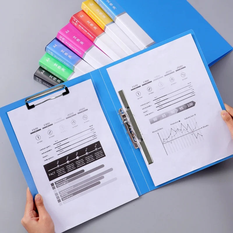 Wholesale Office School Stationery A4 Conference File Folder Spring File Folder With Clips  Plastic Folder
