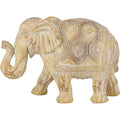 Witt Resin Imitation Woodcut Elephant Sculpture Giraffe War Horse Animal Statue Log Style Home Decoration Desk Porch Decoration
