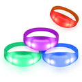 Led Rgb Flashing Remote Controlled Wristband Customized Logo Flashing Wristbands Bracelet Silicones LED Pulsera
