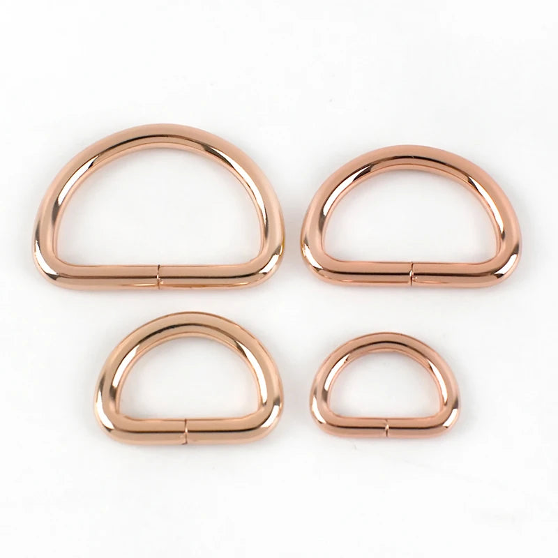 Deepeel F4-6 20-38mm HandBag Hardware Accessories Bags Strap Connection Buckle Rose Gold O D Ring Buckles