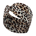 New 9cm Width Elastic Velvet Hairband Women Fashion Hair Accessories Fabric Leopard Hair Band