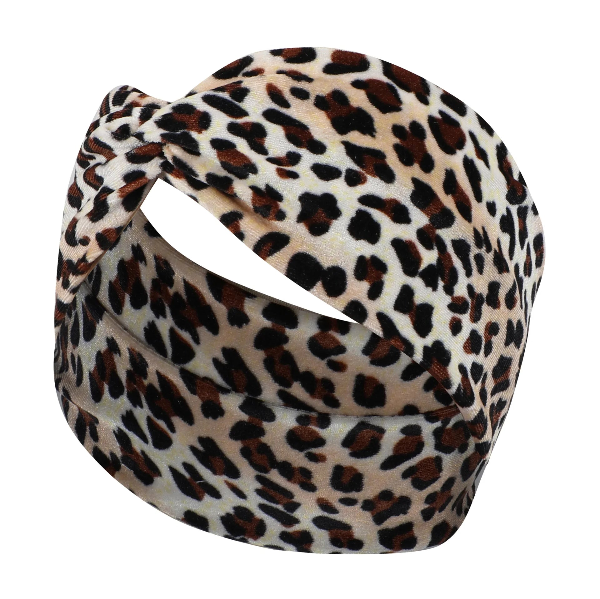 New 9cm Width Elastic Velvet Hairband Women Fashion Hair Accessories Fabric Leopard Hair Band