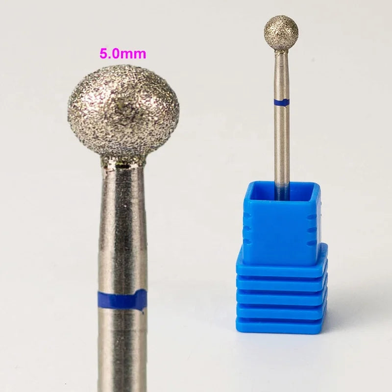 Ball Electric File Milling Russian Manicure Nail Prep Diamond Cuticle Drill Bits