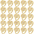 2025  Wholesale New Design High Quality A-Z Gold Plated Enamel Letter Ring Enamel Initial Rings Plated 26 Alphabet Rings