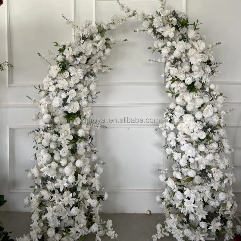 For Champagne Horn Arch Row Flower Arrangement Soft Scented Artificial Wedding Graduation Mother's Day Easter Christmas New Year
