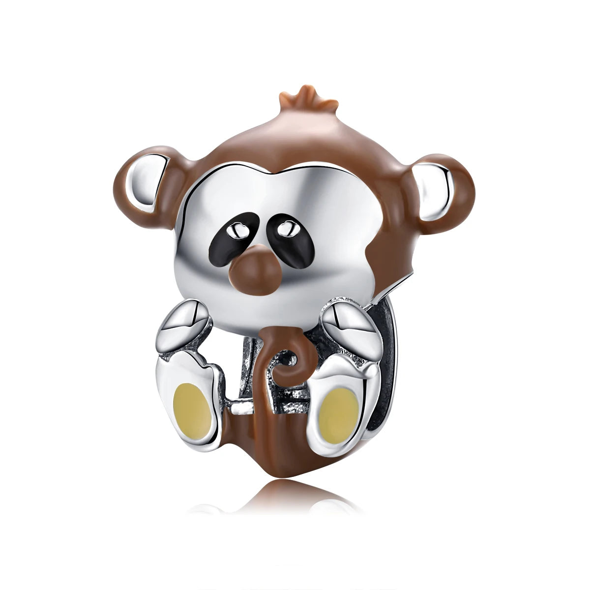Factory Lovely Monkey Animal Charm for Silver Snake Bracelet 925 Sterling Silver Beads Luxury European Jewelry BSC125
