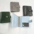 Wholesale Custom crocodile Pu Leather Loose Leaf 6 Ring A7 Budget Binder Purse Wallet Cash Stuffing Savings Binder Wallet Bulk