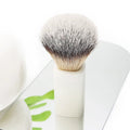 New Arrival White Acrylic Handle Square Shape Best China Shaving Brush Beard Brush Men's Grooming Tool Barber Shop Brush