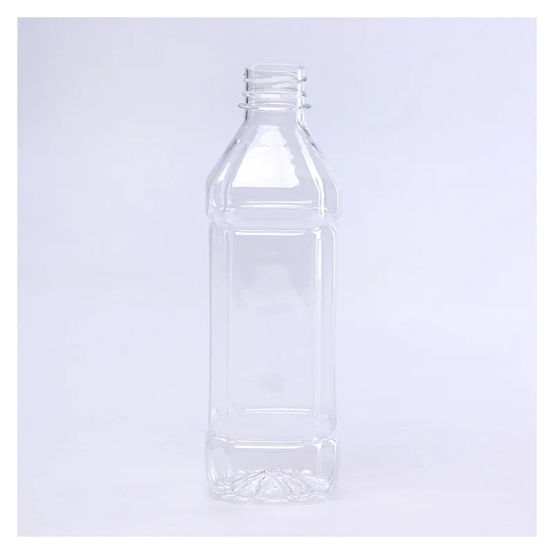 500ml Transparent square PET Mineral Water Bottles Disposable Plastic Beverage Bottle Juice Drink Bottle