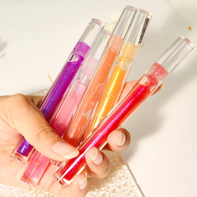 2022 OEM Cosmetics Best Custom Logo Private Label Herbal Liquid Waterproof Pink Scented Shimmer Tinted Lip Gloss Girls