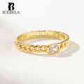 Trendy Chic Exquisite Fine Jewelry 925 Sterling Silver Custom Unique Geometric Hollow Out Luxury Zircon Rings for Women