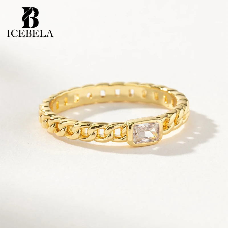 Trendy Chic Exquisite Fine Jewelry 925 Sterling Silver Custom Unique Geometric Hollow Out Luxury Zircon Rings for Women