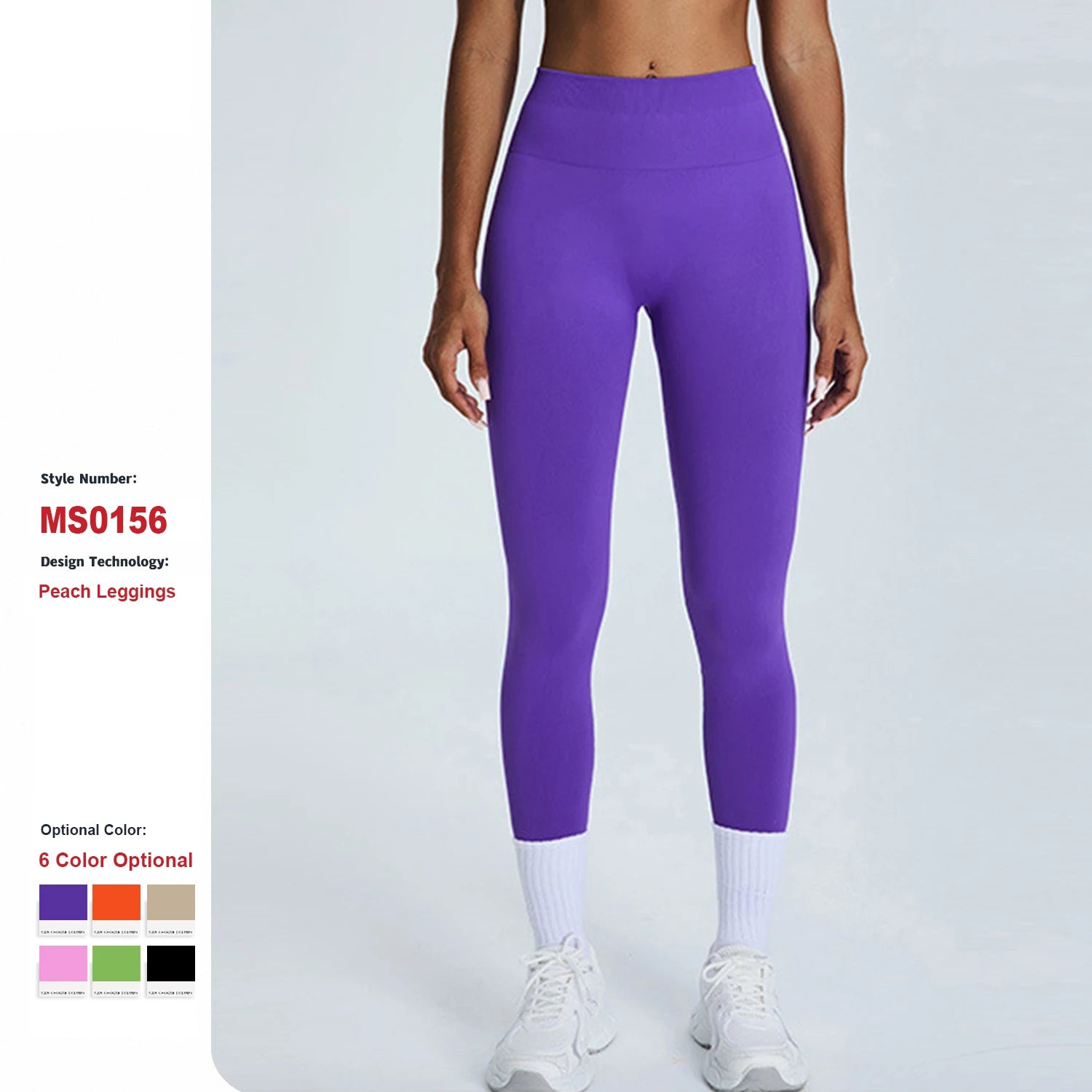 Wholesale Running Sports Pants High Waist Peach Scrunch Butt Lifting Fitness Leggings Women Workout Tight Seamless Yoga Pants