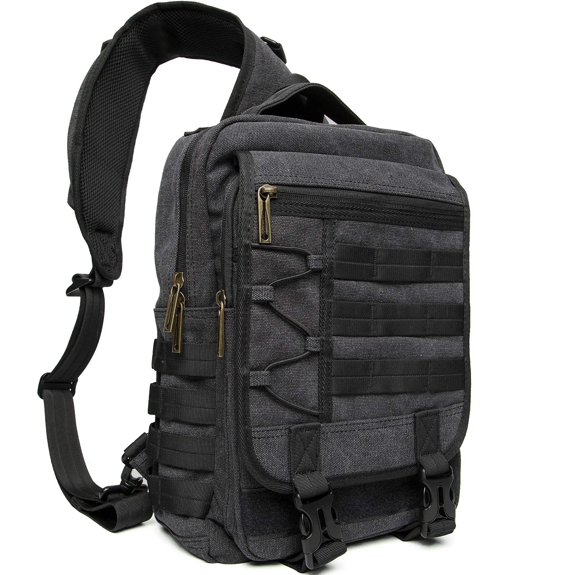 Best Fashion Designer Men's Edc Front Crossbody Cordura Chest Sling Bag for Mens Motorcycle with Strap