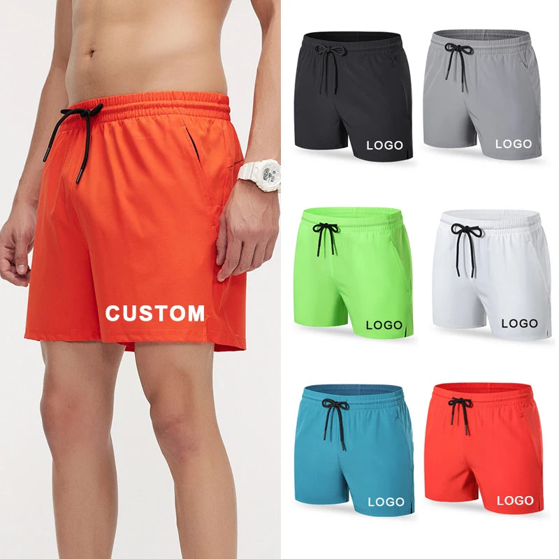 Wholesale Quickly Dry Boy Blank Beachwear Custom Print logo Polyester Trunk Men's Swim Men Beach Shorts Swim Trunks