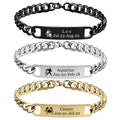 Waterproof Custom Stainless Steel Bar Bracelet Personalized Engraved Bar Bangles for Party Wedding Anniversary