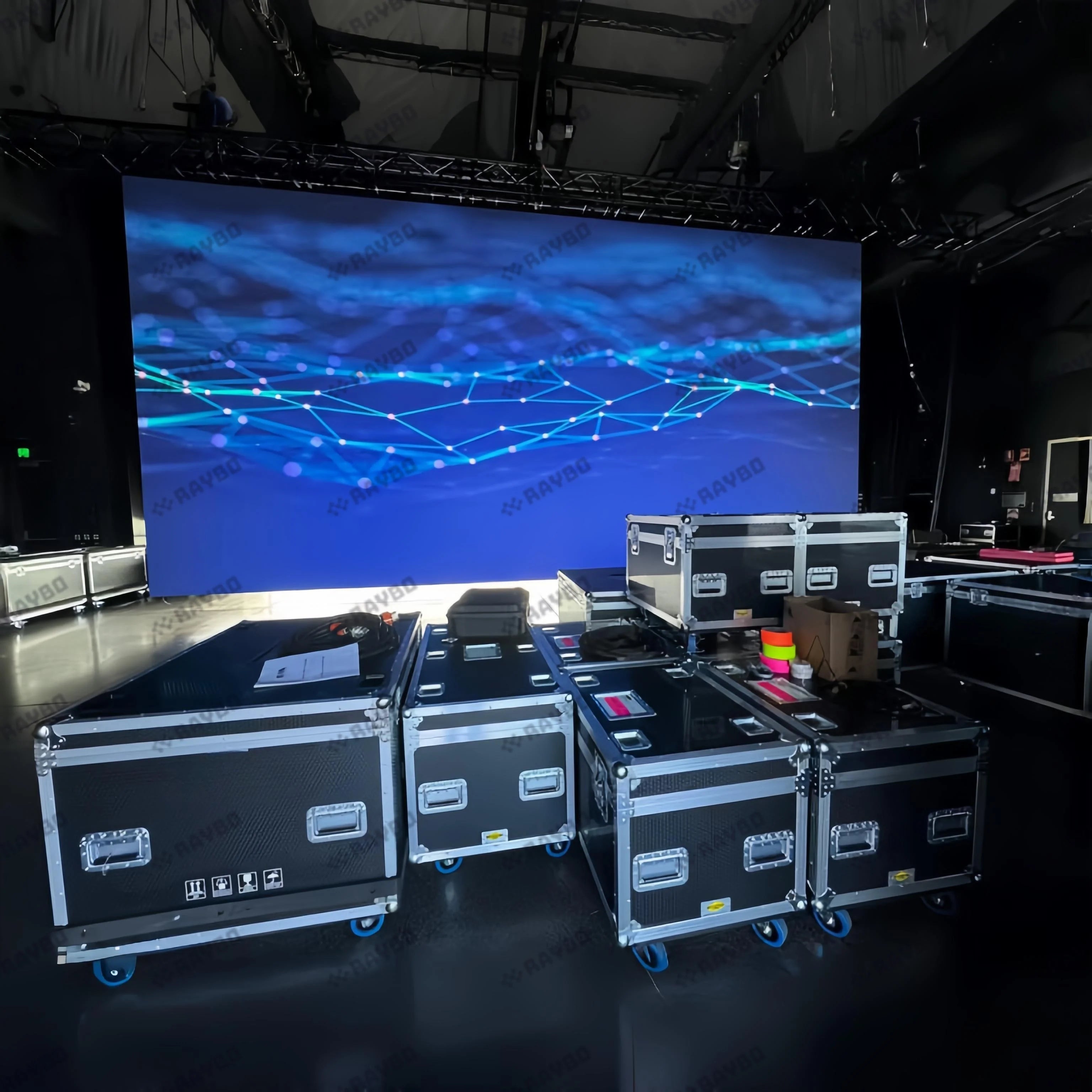 RAYBO Indoor Rental P2.6 P2.9 P3.91 Hd Led Video Wall Digital Signage Led Video Wall Panel Billboard Led Display Screen