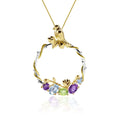Abiding Jewelry Genuine Designer 18K Gold Plated 925 Sterling Tarnish Free Necklace Custom Chain Fashion Stone Silver Pendant